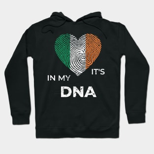 It's In My Dna Irish Flag Ireland Genealogy Ancestry Descent Nationality Fingertip Heart Hoodie